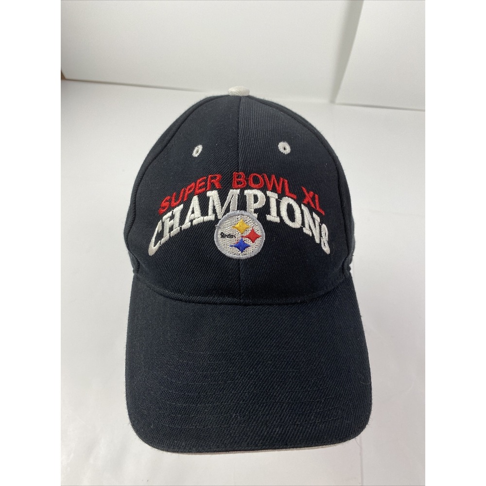 Pittsburgh Steelers Black Super Bowl XL Champions Hat Cap NFL
